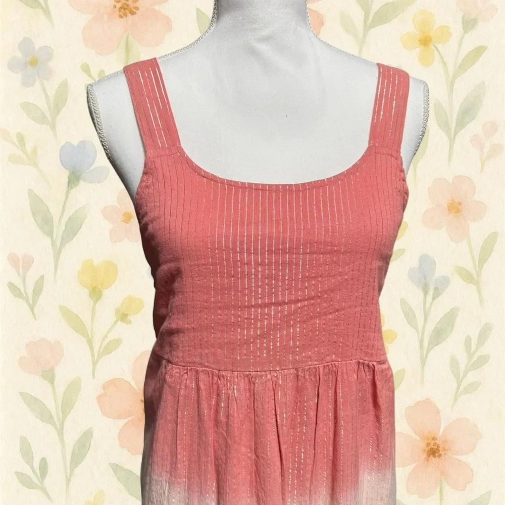 Elegant Pink and White Ombre Maxi Dress - Picture 3 of 8